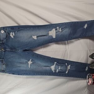 Vtg Michael Kors Distressed Straight Leg Jeans 6/2000